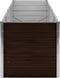 vidaXL - Plantenbak - verhoogd - 240x80x77 - cm - gegalvaniseerd - staal - bruin