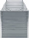 vidaXL - Plantenbak - verhoogd - 240x80x77 - cm - gegalvaniseerd - staal - grijs
