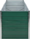vidaXL - Plantenbak - verhoogd - 240x80x77 - cm - gegalvaniseerd - staal - groen