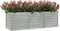 vidaXL - Plantenbak - verhoogd - 240x80x77 - cm - gegalvaniseerd - staal - zilver