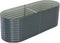 vidaXL - Plantenbak - verhoogd - 240x80x81 - cm - gegalvaniseerd - staal - grijs