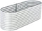 vidaXL - Plantenbak - verhoogd - 240x80x81 - cm - gegalvaniseerd - staal - zilver