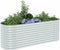 vidaXL - Plantenbak - verhoogd - 240x80x81 - cm - gegalvaniseerd - staal - zilver