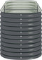 vidaXL - Plantenbak - verhoogd - 240x80x81 - cm - gegalvaniseerd - staal - grijs