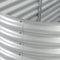 vidaXL - Plantenbak - verhoogd - 240x80x81 - cm - gegalvaniseerd - staal - zilver