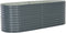 vidaXL - Plantenbak - verhoogd - 240x80x81 - cm - gegalvaniseerd - staal - grijs