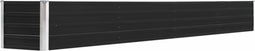vidaXL - Plantenbak - verhoogd - 320x40x45 - cm - gegalvaniseerd - staal - antraciet