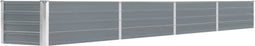 vidaXL - Plantenbak - verhoogd - 320x40x45 - cm - gegalvaniseerd - staal - grijs
