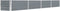 vidaXL - Plantenbak - verhoogd - 320x40x45 - cm - gegalvaniseerd - staal - grijs