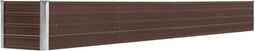 vidaXL - Plantenbak - verhoogd - 320x40x45 - cm - gegalvaniseerd - staal - bruin