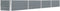 vidaXL - Plantenbak - verhoogd - 320x40x45 - cm - gegalvaniseerd - staal - grijs
