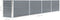 vidaXL - Plantenbak - verhoogd - 320x40x45 - cm - gegalvaniseerd - staal - grijs