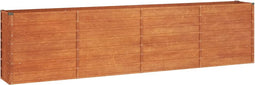 vidaXL - Plantenbak - verhoogd - 320x40x77 - cm - cortenstaal - roestig