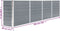 vidaXL - Plantenbak - verhoogd - 320x40x77 - cm - gegalvaniseerd - staal - grijs