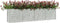 vidaXL - Plantenbak - verhoogd - 320x40x77 - cm - gegalvaniseerd - staal - zilver