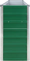 vidaXL - Plantenbak - verhoogd - 320x40x77 - cm - gegalvaniseerd - staal - groen