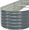 vidaXL - Plantenbak - verhoogd - 320x80x44 - cm - gegalvaniseerd - staal - grijs