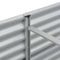 vidaXL - Plantenbak - verhoogd - 320x80x44 - cm - gegalvaniseerd - staal - zilver