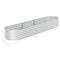 vidaXL - Plantenbak - verhoogd - 320x80x44 - cm - gegalvaniseerd - staal - zilver