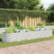 vidaXL - Plantenbak - verhoogd - 320x80x44 - cm - gegalvaniseerd - staal - zilver