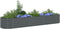 vidaXL - Plantenbak - verhoogd - 320x80x44 - cm - gegalvaniseerd - staal - grijs