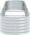 vidaXL - Plantenbak - verhoogd - 320x80x44 - cm - gegalvaniseerd - staal - zilver
