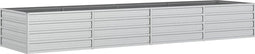 vidaXL - Plantenbak - verhoogd - 320x80x45 - cm - gegalvaniseerd - staal - zilver