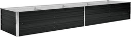 vidaXL - Plantenbak - verhoogd - 320x80x45 - cm - gegalvaniseerd - staal - antraciet