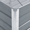 vidaXL - Plantenbak - verhoogd - 320x80x45 - cm - gegalvaniseerd - staal - grijs