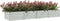 vidaXL - Plantenbak - verhoogd - 320x80x45 - cm - gegalvaniseerd - staal - zilver