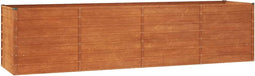 vidaXL - Plantenbak - verhoogd - 320x80x77 - cm - cortenstaal - roestig
