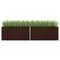 vidaXL - Plantenbak - verhoogd - 320x80x77 - cm - gegalvaniseerd - staal - bruin
