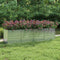 vidaXL - Plantenbak - verhoogd - 320x80x77 - cm - gegalvaniseerd - staal - zilver