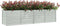 vidaXL - Plantenbak - verhoogd - 320x80x77 - cm - gegalvaniseerd - staal - zilver