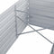 vidaXL - Plantenbak - verhoogd - 320x80x77 - cm - gegalvaniseerd - staal - grijs