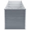 vidaXL - Plantenbak - verhoogd - 320x80x77 - cm - gegalvaniseerd - staal - grijs