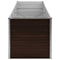 vidaXL - Plantenbak - verhoogd - 320x80x77 - cm - gegalvaniseerd - staal - bruin