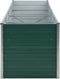 vidaXL - Plantenbak - verhoogd - 320x80x77 - cm - gegalvaniseerd - staal - groen