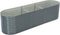 vidaXL - Plantenbak - verhoogd - 320x80x81 - cm - gegalvaniseerd - staal - grijs