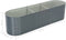 vidaXL - Plantenbak - verhoogd - 320x80x81 - cm - gegalvaniseerd - staal - grijs