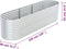 vidaXL - Plantenbak - verhoogd - 320x80x81 - cm - gegalvaniseerd - staal - zilver