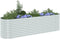 vidaXL - Plantenbak - verhoogd - 320x80x81 - cm - gegalvaniseerd - staal - zilver