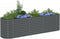 vidaXL - Plantenbak - verhoogd - 320x80x81 - cm - gegalvaniseerd - staal - grijs