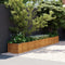 vidaXL - Plantenbak - verhoogd - 386x50x36 - cm - cortenstaal