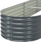 vidaXL - Plantenbak - verhoogd - 400x80x44 - cm - gegalvaniseerd - staal - grijs