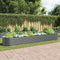 vidaXL - Plantenbak - verhoogd - 400x80x44 - cm - gegalvaniseerd - staal - grijs
