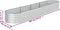 vidaXL - Plantenbak - verhoogd - 400x80x44 - cm - gegalvaniseerd - staal - zilver