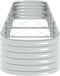 vidaXL - Plantenbak - verhoogd - 400x80x44 - cm - gegalvaniseerd - staal - zilver