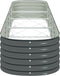 vidaXL - Plantenbak - verhoogd - 400x80x44 - cm - gegalvaniseerd - staal - grijs