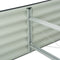 vidaXL - Plantenbak - verhoogd - 400x80x44 - cm - gegalvaniseerd - staal - grijs